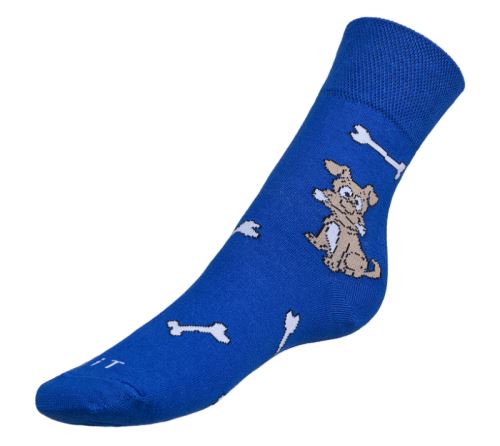 Ponožky Pes modrá
