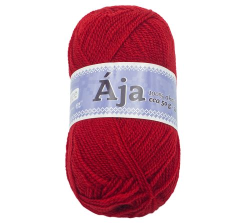 Příze ÁJA červená 50g / 217 m