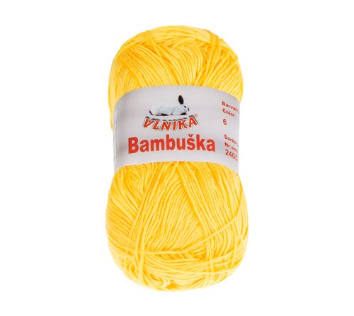 Příze BAMBUŠKA žlutá 50g / 205 m