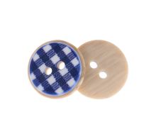 Knoflík - balení po 6 ks modrá, bílá prům. 15 mm