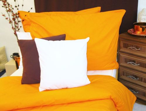 Přehoz na postel bavlna140x200 oranžový