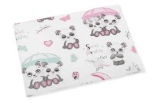 Polštářek pro kojence do postýlky medvídek panda 42x32 cm - tenký Polštářek pro kojence do postýlky medvídek panda 42x32 cm - tenký