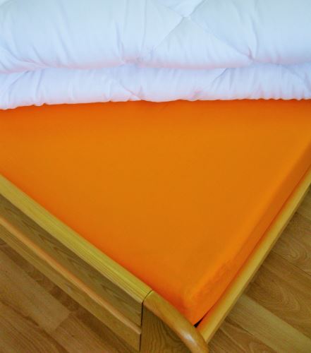Bavlnené prestieradlo farebné 140x240 cm (oranžová)