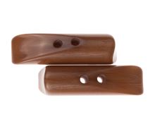 Knoflík - balení po 3 ks hnědá 50x15 mm Knoflík - balení po 3 ks hnědá 50x15 mm