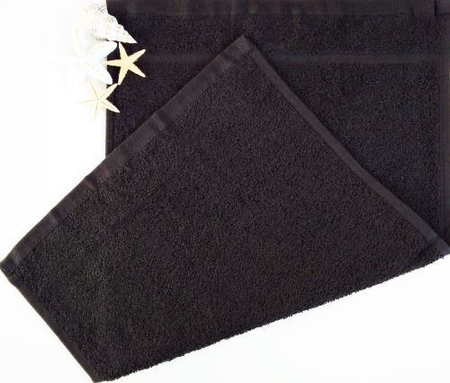 Dětský froté ručník 30x50 cm černý