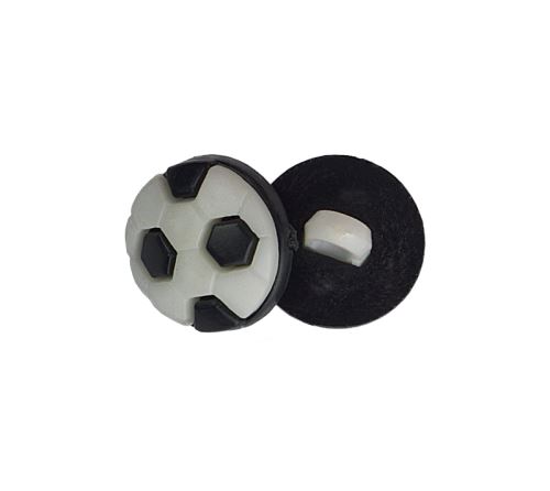 Knoflík míč černý prům. 14 mm