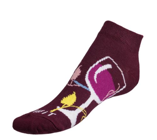 Ponožky nízké Víno bordová