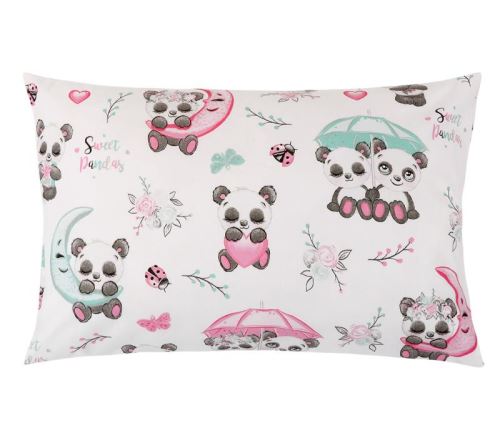 Povláček bavlna medvídek panda povláček 40x60cm na zip ( pouze povlak )
