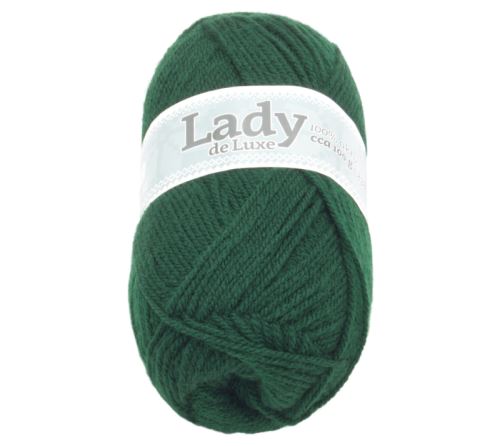Příze LADY de Luxe tmavě zelená 100g / 238 m