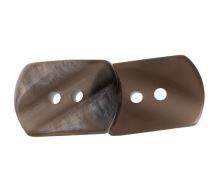 Knoflík - balení po 3 ks světle hnědá 15x23 mm