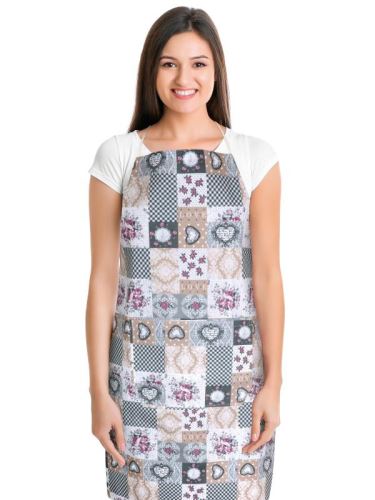 Kuchyňská zástěra DITA patchwork love zástěra 67x84 cm