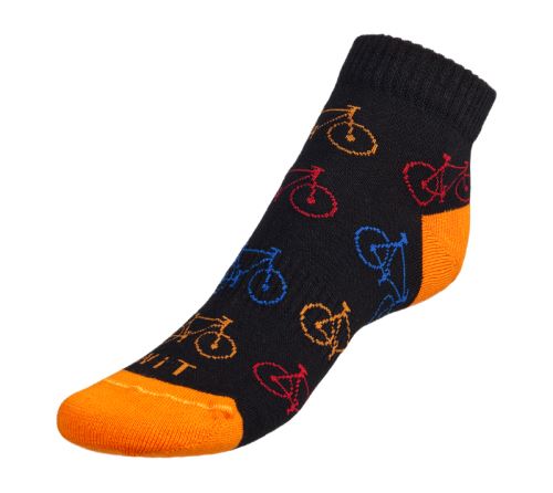 Ponožky nízké Kolo 12 černá, oranžová