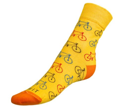 Ponožky Kolo žluté žlutá