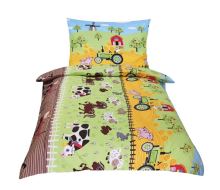 Povlečení bavlněné Junior farma - dětský motiv 140x200, 70x90 cm (1)