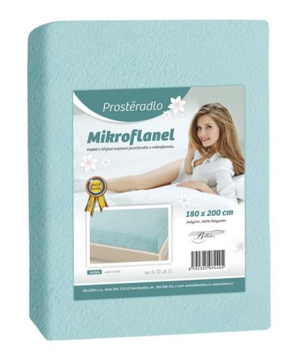 Prostěradlo Mikroflanel světle modrá