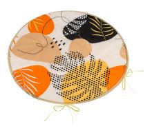 Sedák Adéla kulatý hladký Oblázky oranžová průměr 40 cm Sedák Adéla kulatý hladký Oblázky oranžová průměr 40 cm