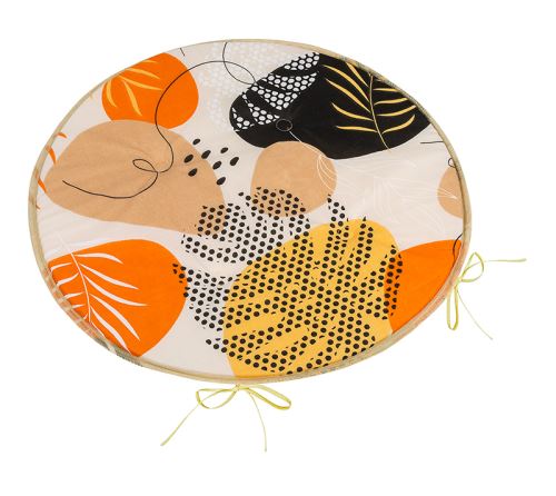 Sedák Adéla kulatý hladký Oblázky oranžová průměr 40 cm