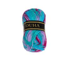 Příze DUHA tyrkysová, růžová, fialová 50g / 150 m
