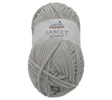 Příze SAMET světle šedá 100g / 100 m Příze SAMET světle šedá 100g / 100 m