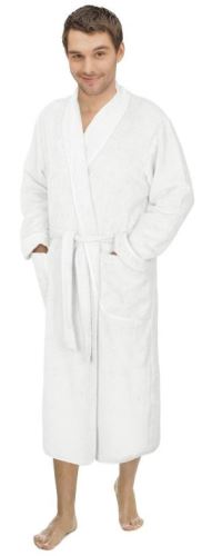 Froté župan pánský bílý XL (100% bavlna, 330 g/m2)