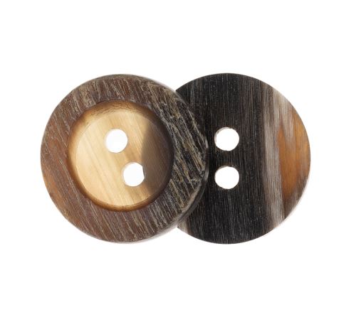 Knoflík - balení po 6 ks hnědá prům. 20mm