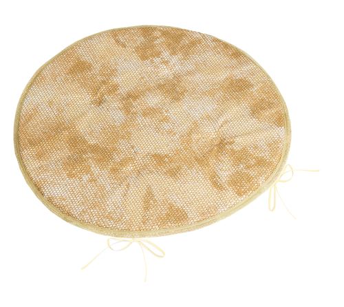 Sedák Adéla kulatý hladký Hadí kůže hnědá průměr 40 cm