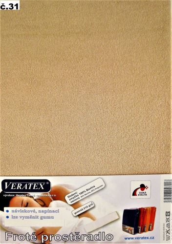 Froté prostěradlo  90x220cm (č.31-sv.hnědá)