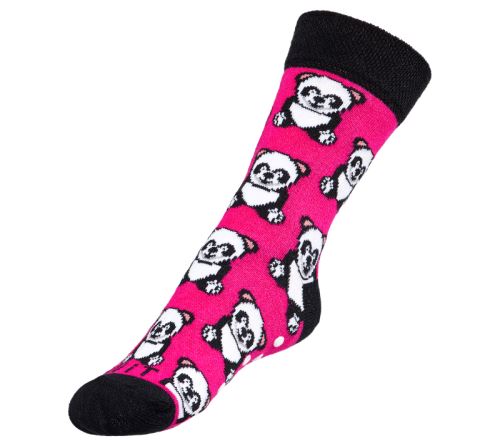 Ponožky dětské Panda Růžová, bílá, černá