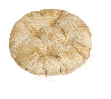 Sedák Adéla prošívaný kulatý Hadí kůže hnědá průměr 40 cm
