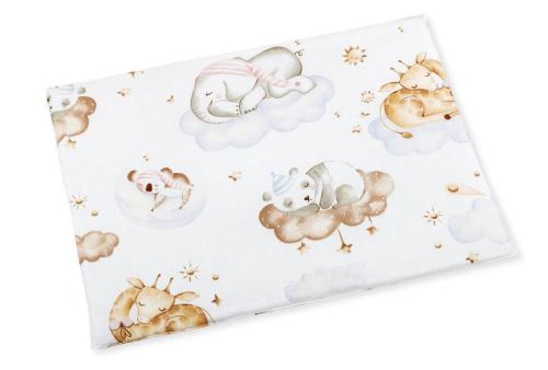 Polštářek pro kojence do postýlky zvířátka na obláčku 42x32 cm - tenký