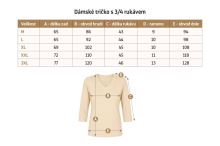 Triko dámské 3/4 rukáv Béžová (1)