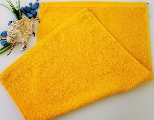 Dětský froté ručník 30x50 cm sytě žlutý