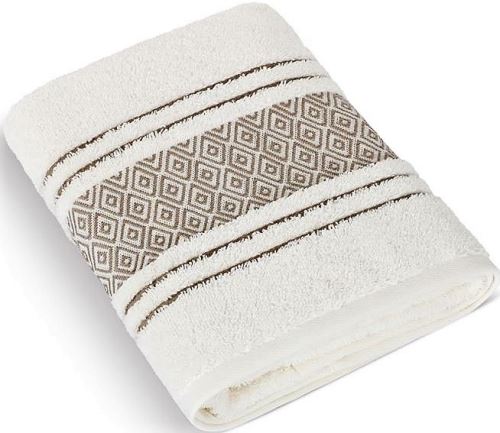 Froté ručník Mozaika 50x100 cm krémová