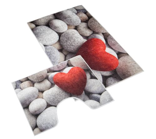 3D tisk  sada světlé kameny sada (60x100, 60x50 cm WC )