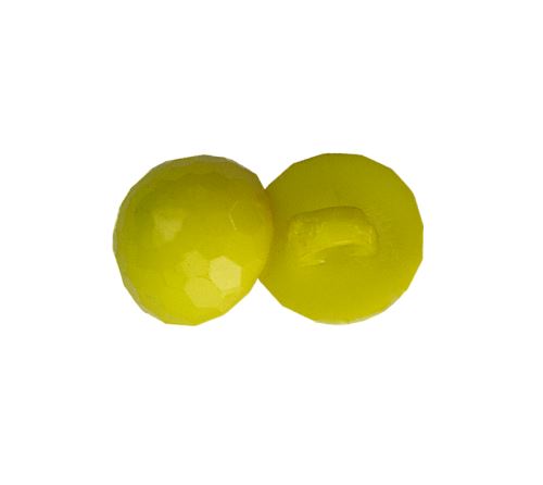 Knoflík pecka žlutá prům. 11 mm