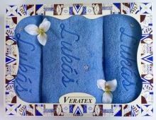 Luxusní dárková vyšívaná kazeta se jmény 2x 50x100 + 1x 70x140cm 21 barev (1)