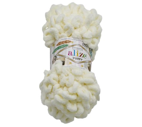 Příze PUFFY smetanová 100g / 9 m