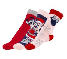 Ponožky dětské Minnie 2 - sada 3 páry červená, růžová, fialová, stříbrná Ponožky dětské Minnie 2 - sada 3 páry červená, růžová, fialová, stříbrná