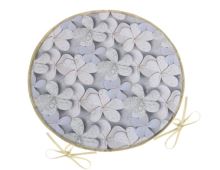 Sedák DITA kulatý hladký šedý květ průměr 40 cm, výška puru 2 cm Sedák DITA kulatý hladký šedý květ průměr 40 cm, výška puru 2 cm