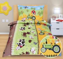 Textilní dort dvoupatrový z povlečení (Junior farma 70x90-140x200cm) (1)