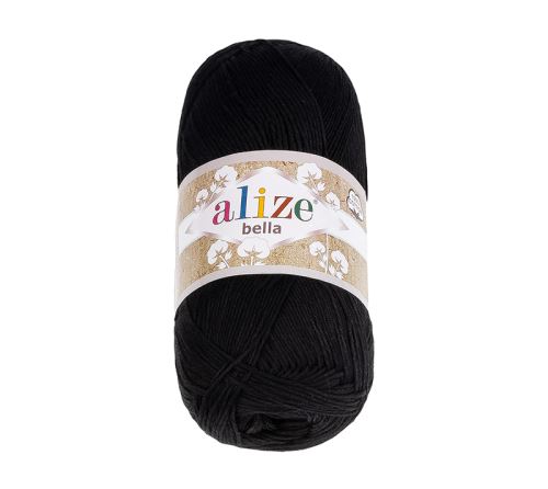 Příze BELLA černá 100g / 360 m
