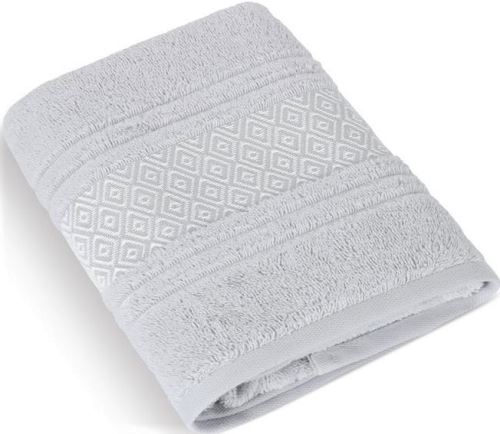 Froté ručník Mozaika 50x100 cm světle šedá