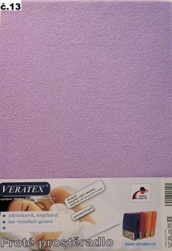 Froté plachta postieľka 80x160 cm (č.13-fialková)