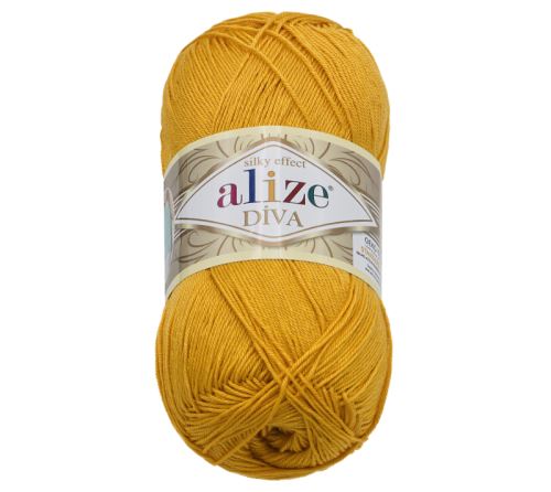 Příze DIVA sytá žlutá 100g / 350 m